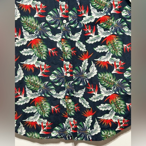 Banana Republic Factory Linen Blend Hawaiian Tropical Floral Button Up S… - Picture 3 of 10